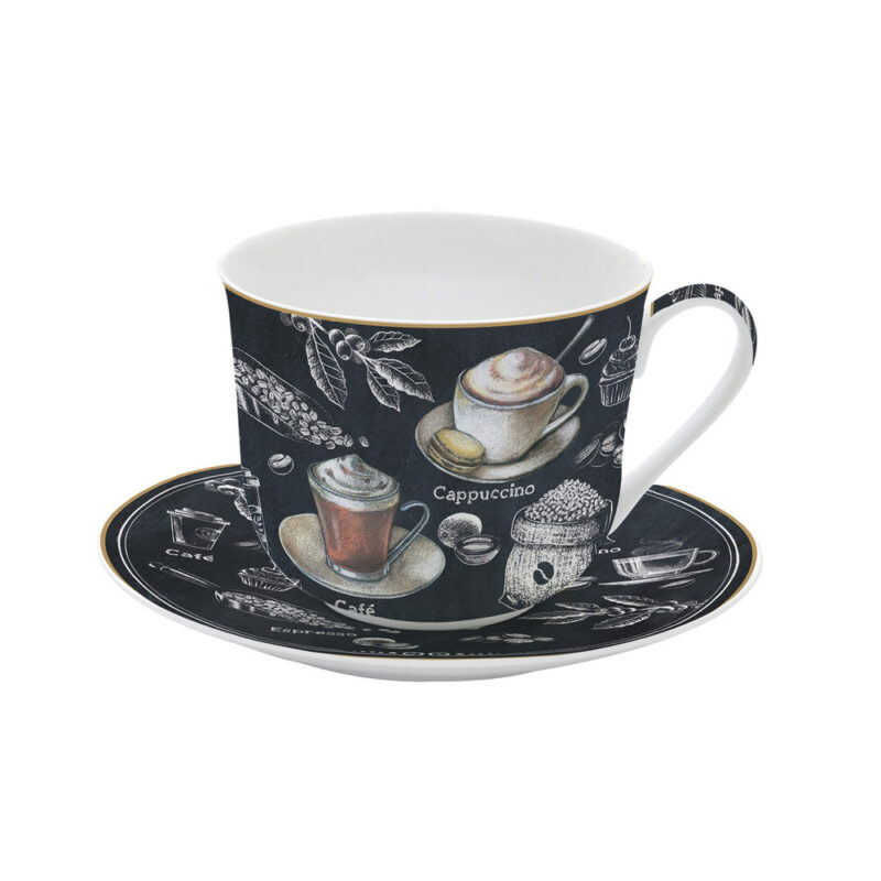 Filiżanka porcelanowa z talerzykiem